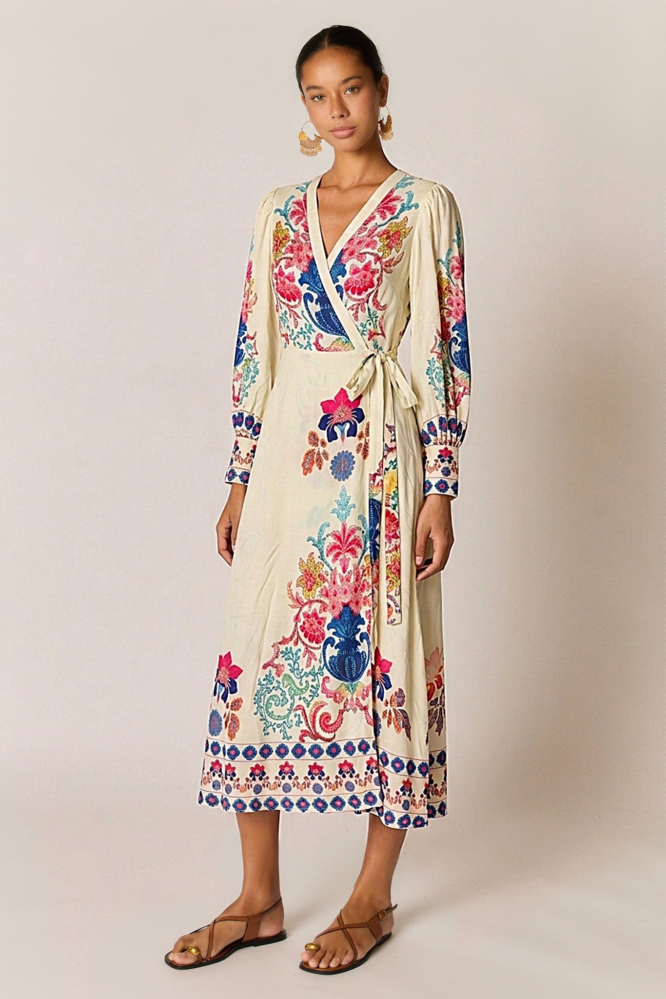 Image of Scarves & Shawls. Product name - Rubyyaya Gazte Wrap Print in Print colour by brand - Rubyyaya