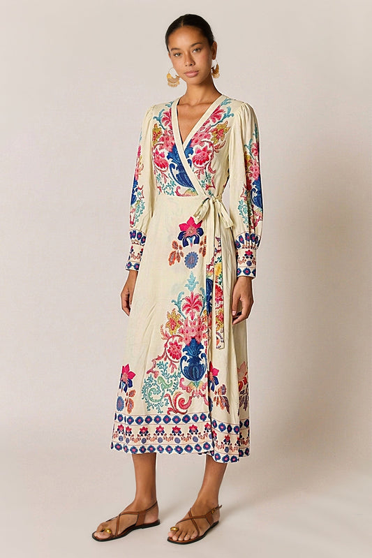 Image of Scarves & Shawls. Product name - Rubyyaya Gazte Wrap Print in Print colour by brand - Rubyyaya