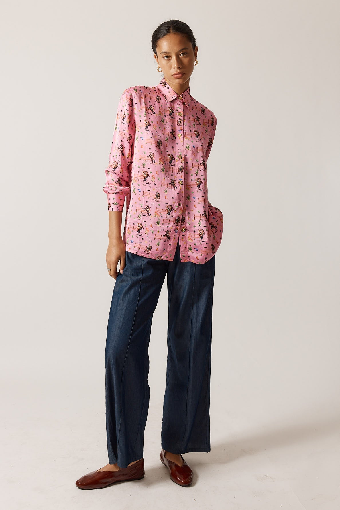 Rubyyaya Howdy Cowgirl Shirt (Pink)