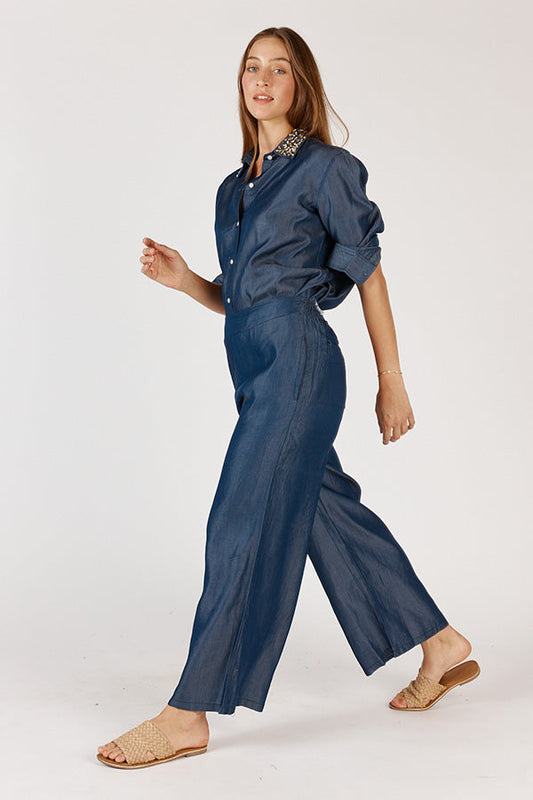 Image of Jeans. Productname: Rubyyaya Jonson Pant Denim in Denim colour by brand - Rubyyaya