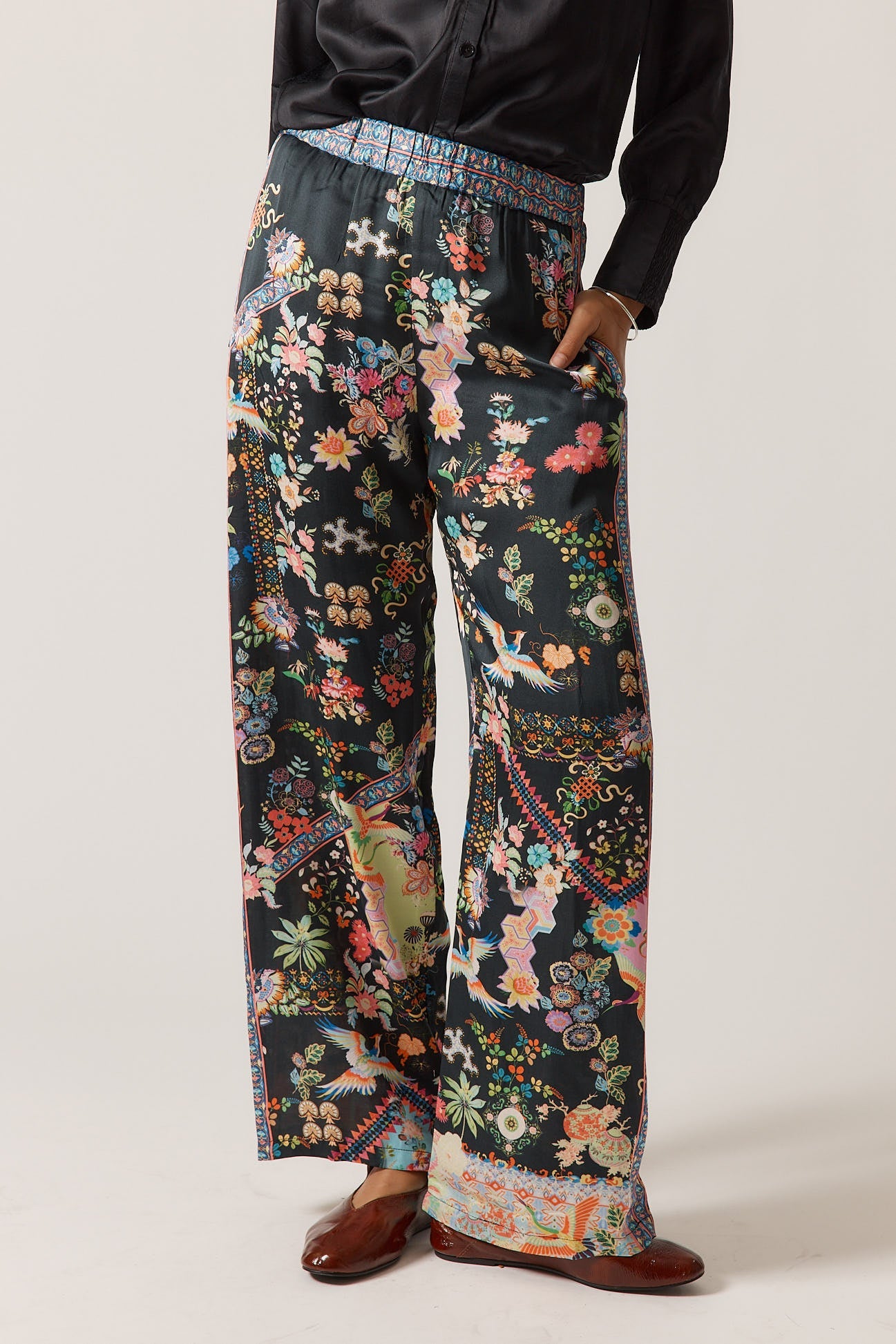 Rubyyaya Lala Pant (Steel)