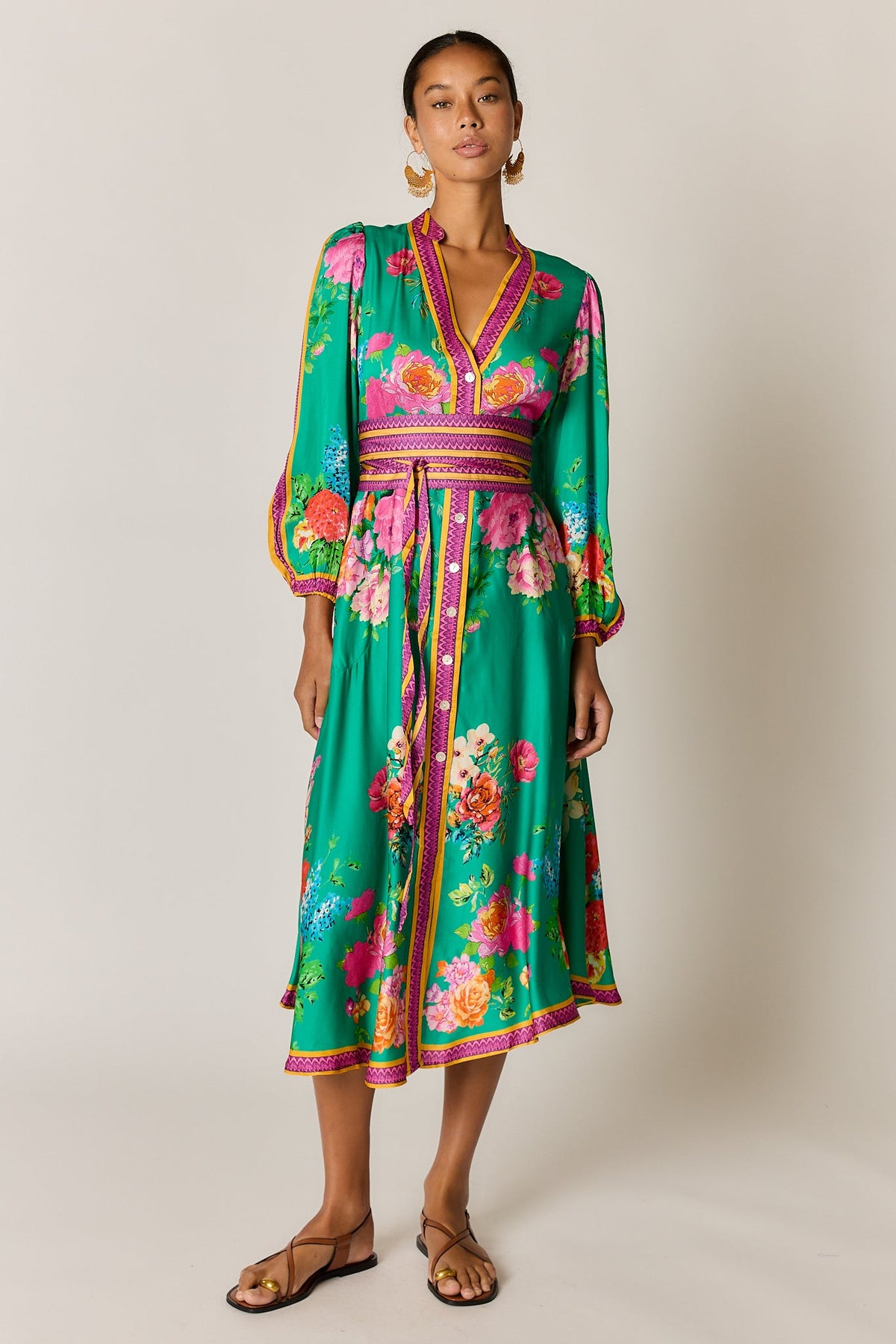 Image of Dresses. Product name - PRE SALE | Rubyyaya Liberte Maxi Green in Green colour by brand - Rubyyaya