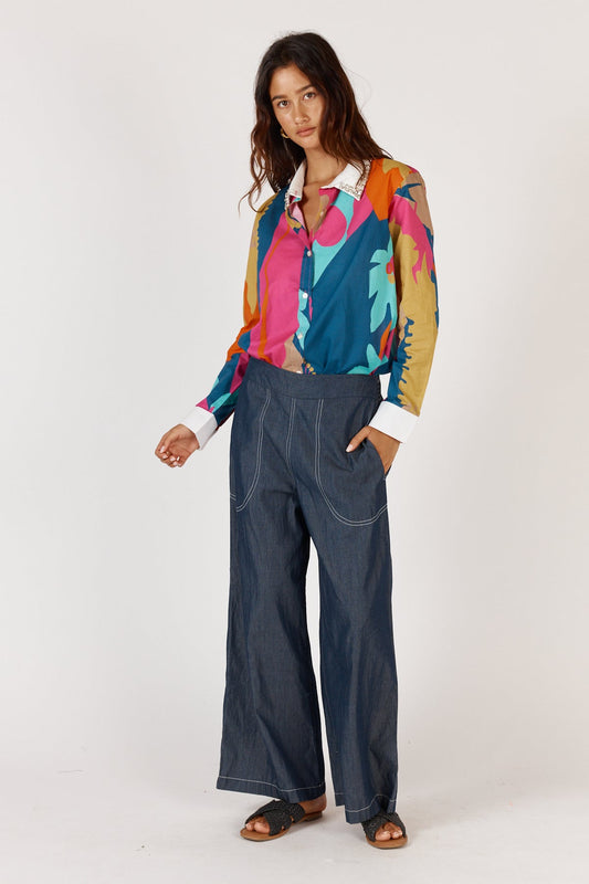 Image of Shirts. Productname: Rubyyaya Lotus Bloom Shirt in Shirt colour by brand - Rubyyaya