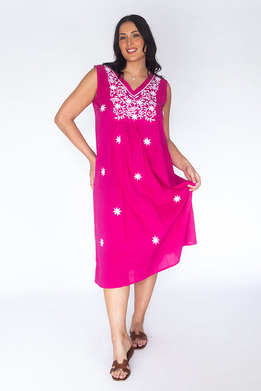 Image of Dresses. Productname: Rubyyaya Manuelito Midi Hot Pink in Pink colour by brand - Rubyyaya