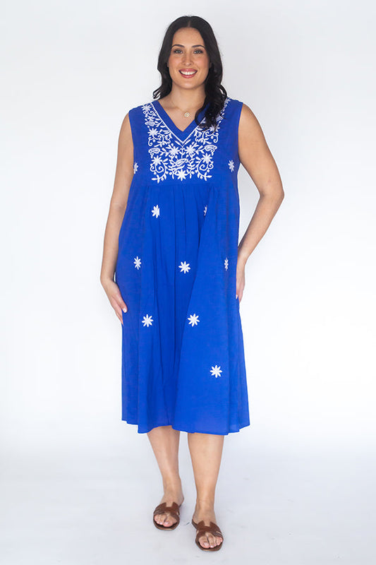 Image of Dresses. Productname: Rubyyaya Manuelito Midi Royal Blue in Blue colour by brand - Rubyyaya