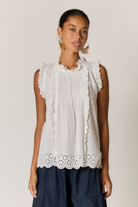 Rubyyaya Matilda Top (White)
