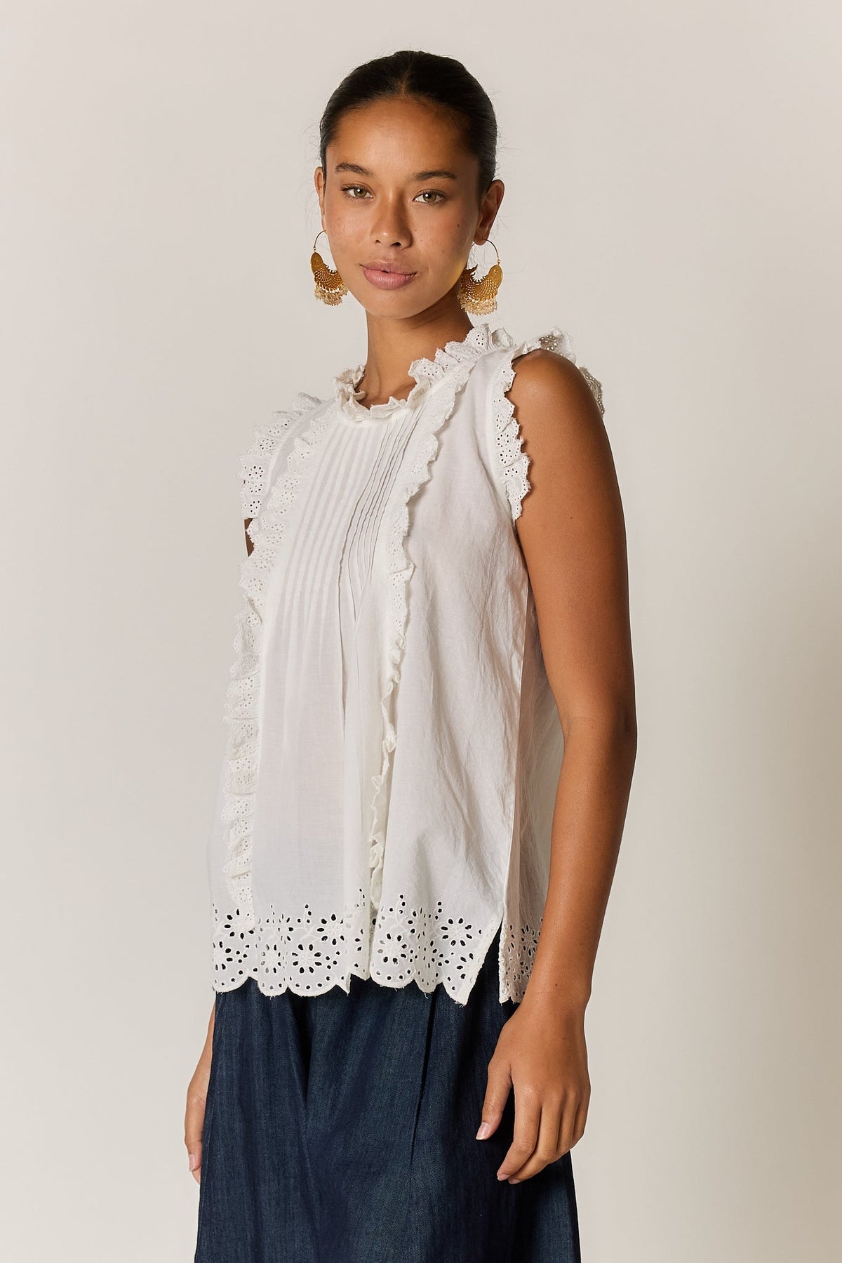 Rubyyaya Matilda Top (White)