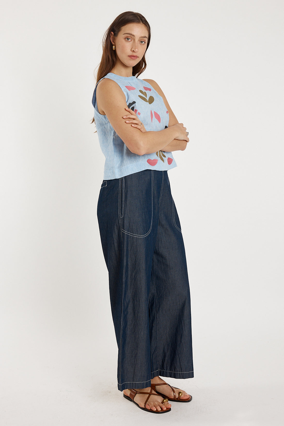 Rubyyaya Monoki Tank Chambray (Tan)