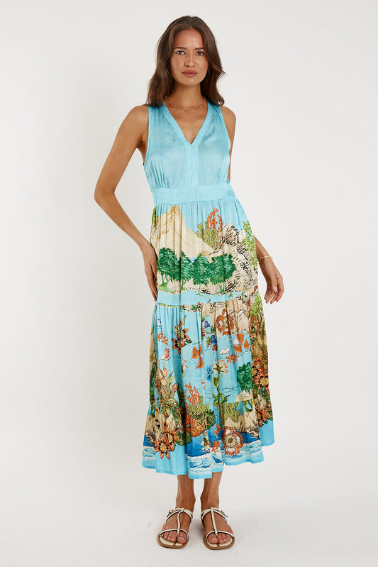 Image of Dresses. Productname: Rubyyaya Montpellier Maxi Print in Print colour by brand - Rubyyaya