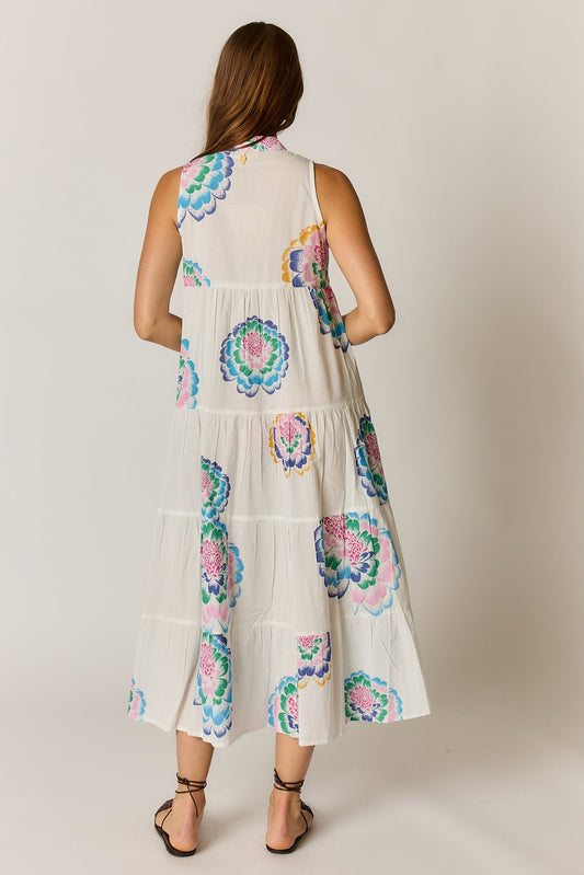 PRE SALE | Rubyyaya Neon Fleur Maxi (White)