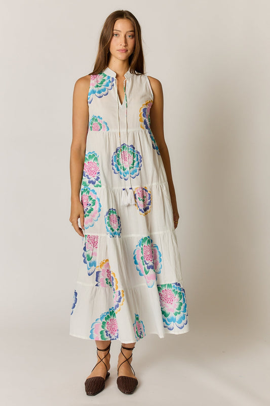 Image of Dresses. Product name - PRE SALE | Rubyyaya Neon Fleur Maxi White in White colour by brand - Rubyyaya