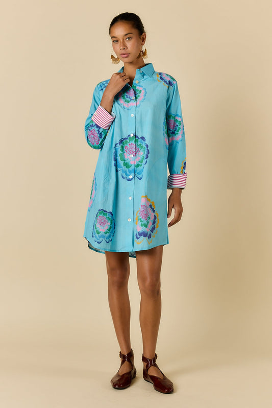 PRE SALE | Rubyyaya Neon Fleur Shirtmaker (Blue)