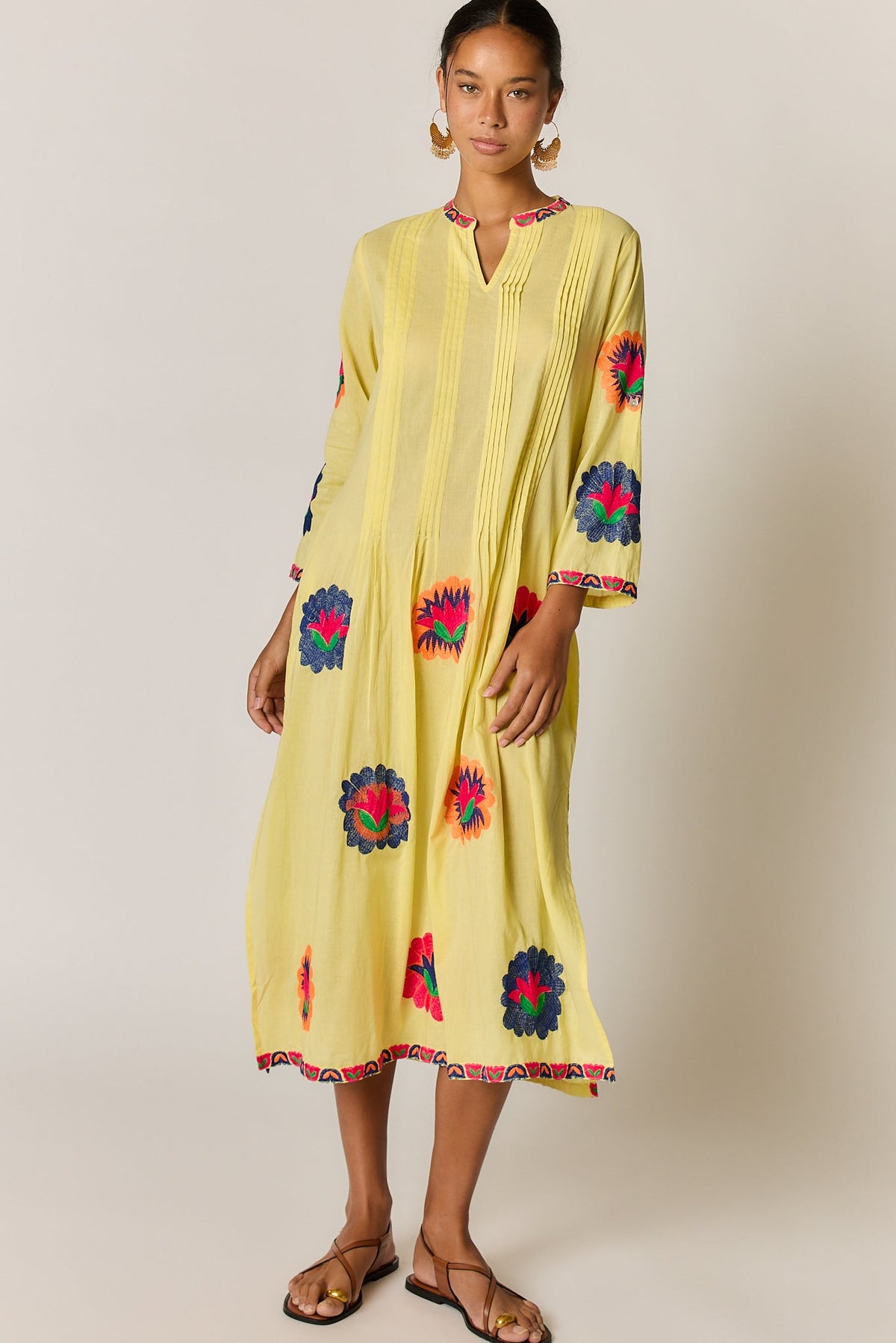 Rubyyaya Posey Kaftan Lemon (Tan)