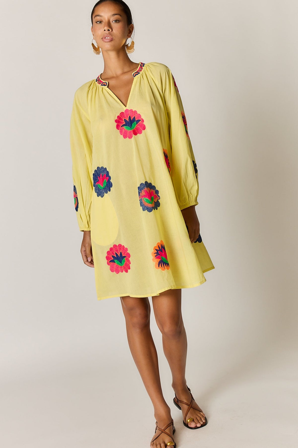 Rubyyaya Posey Tunic Dress (Lemon)