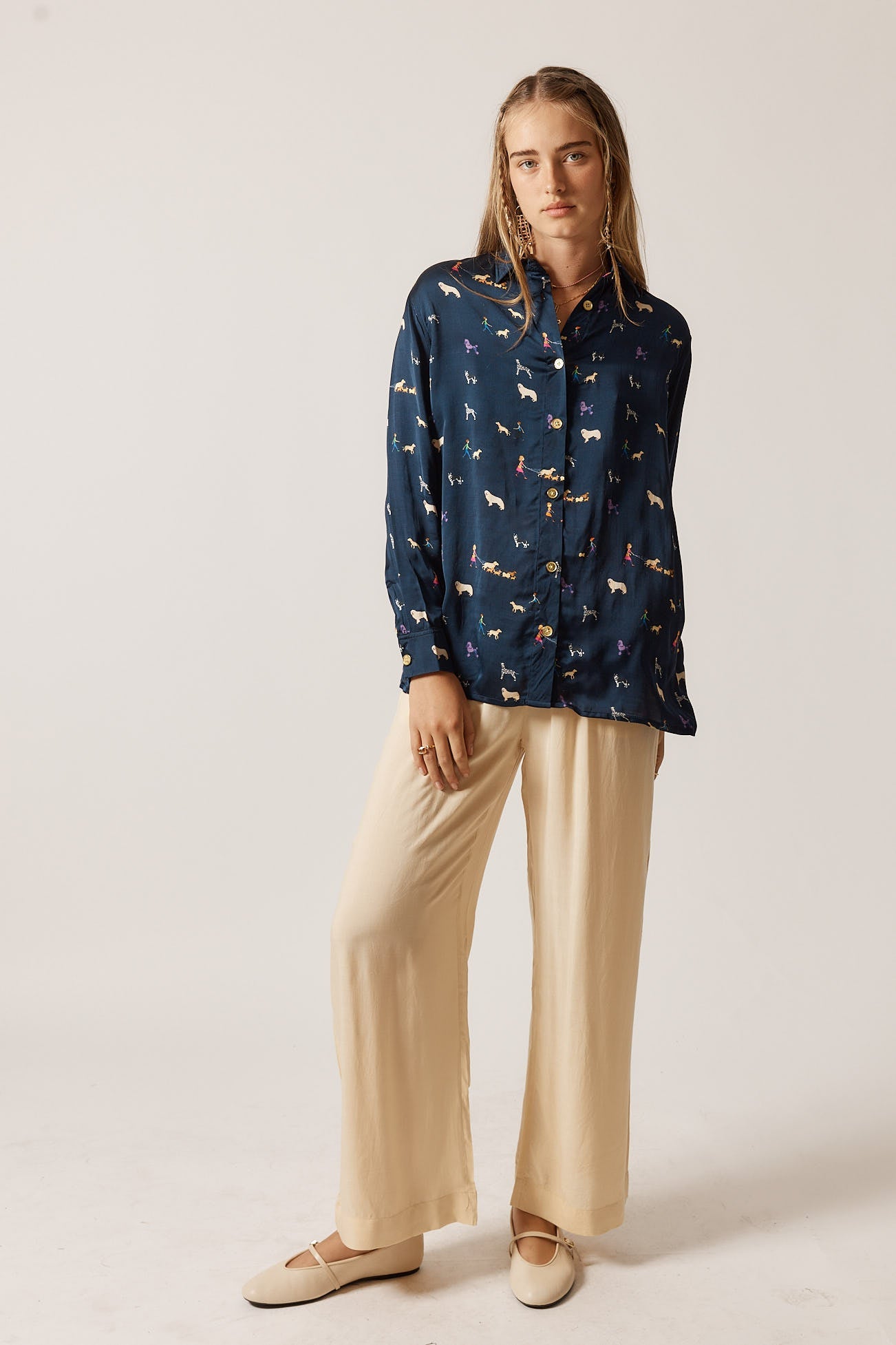 Rubyyaya Puppy Love Shirt (Navy)
