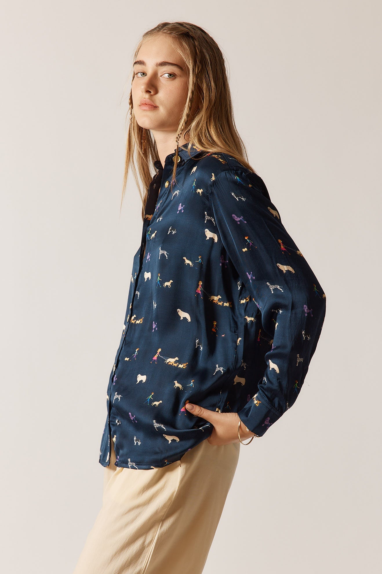 Rubyyaya Puppy Love Shirt (Navy)
