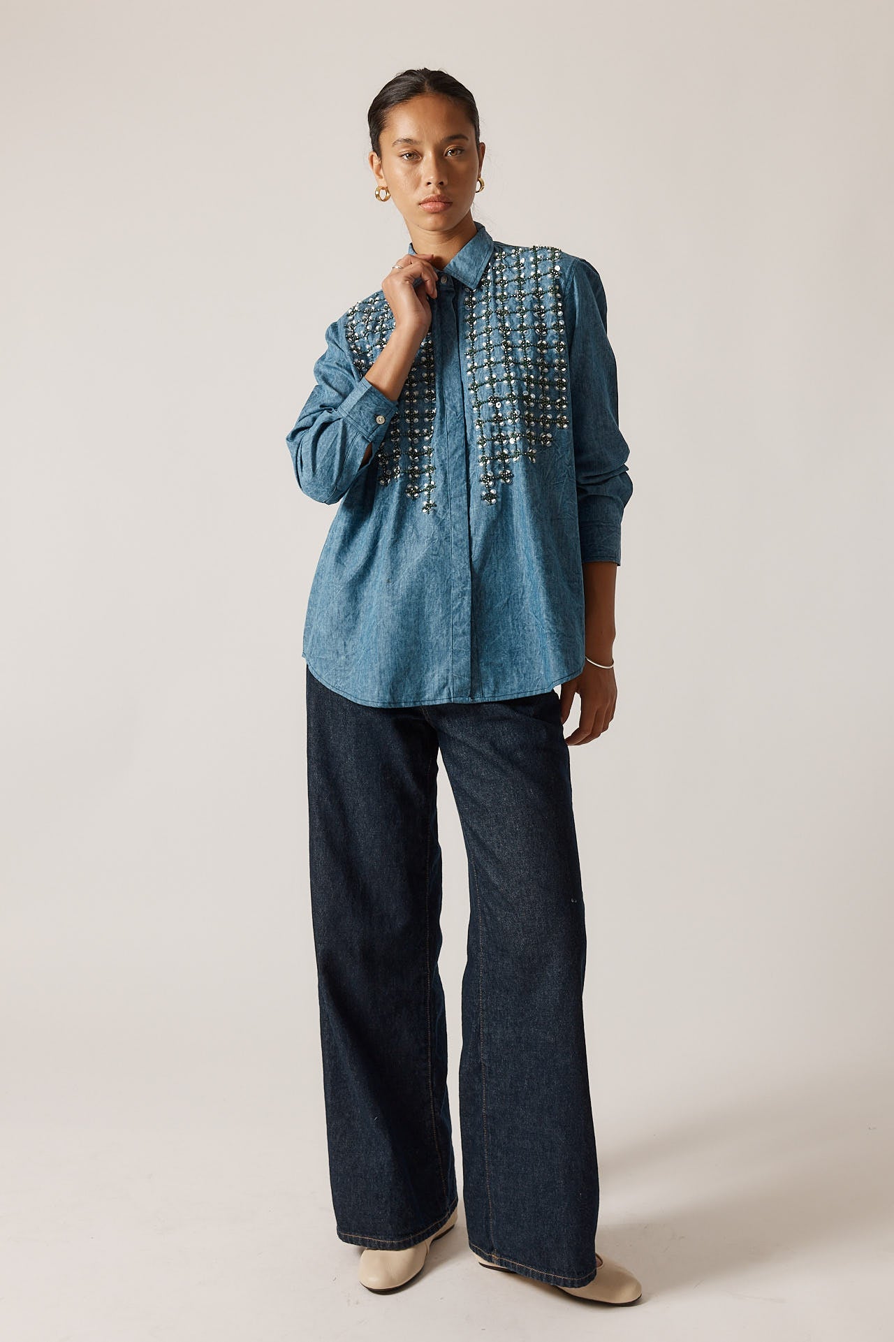 Rubyyaya Puttin On The Ritz Shirt (Denim)