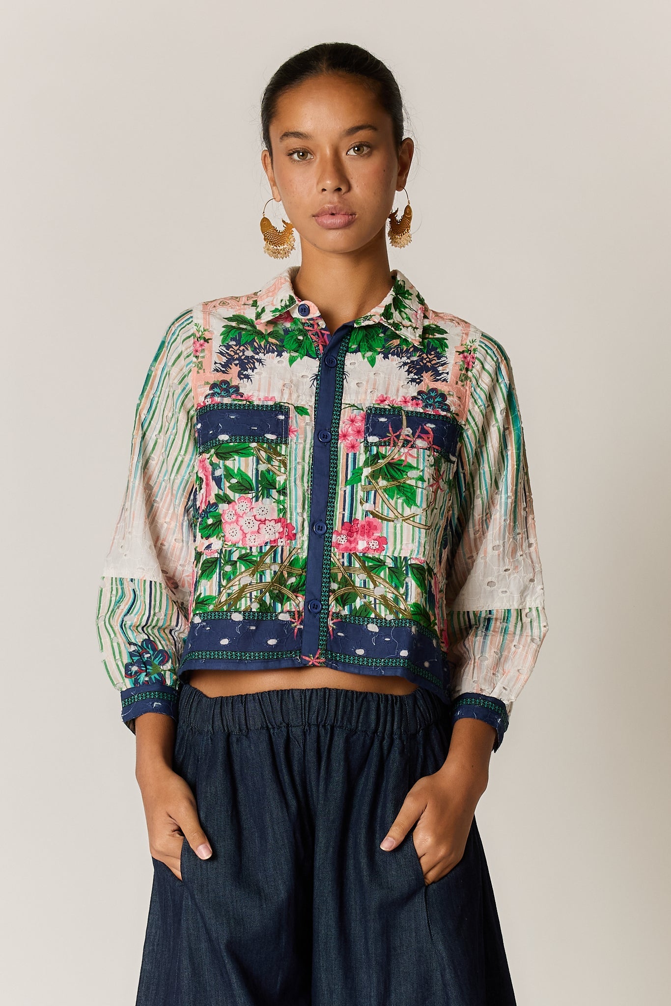 Image of Coats & Jackets. Product name - Rubyyaya Roseanne Jacket Multi in Multi colour by brand - Rubyyaya