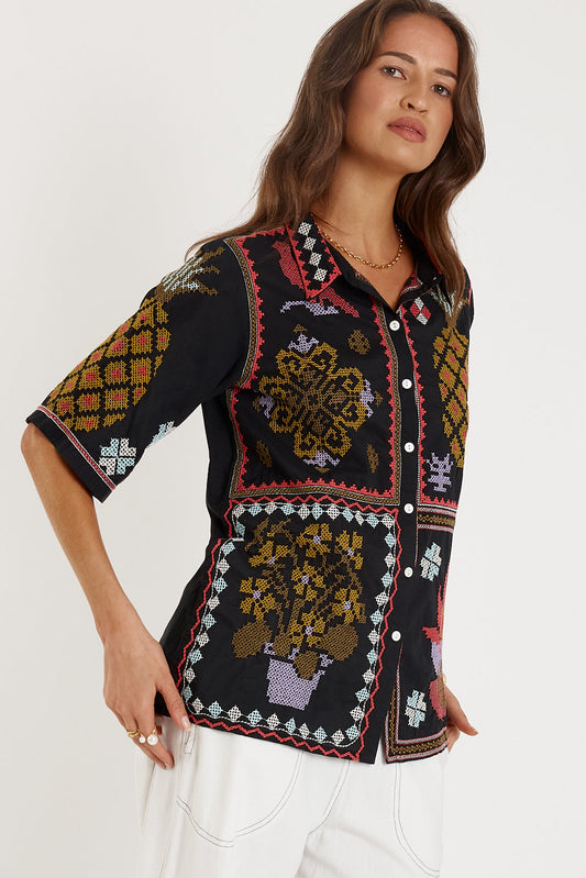 Image of Shirts. Productname: Rubyyaya Sanchez Shirt Black in Black colour by brand - Rubyyaya