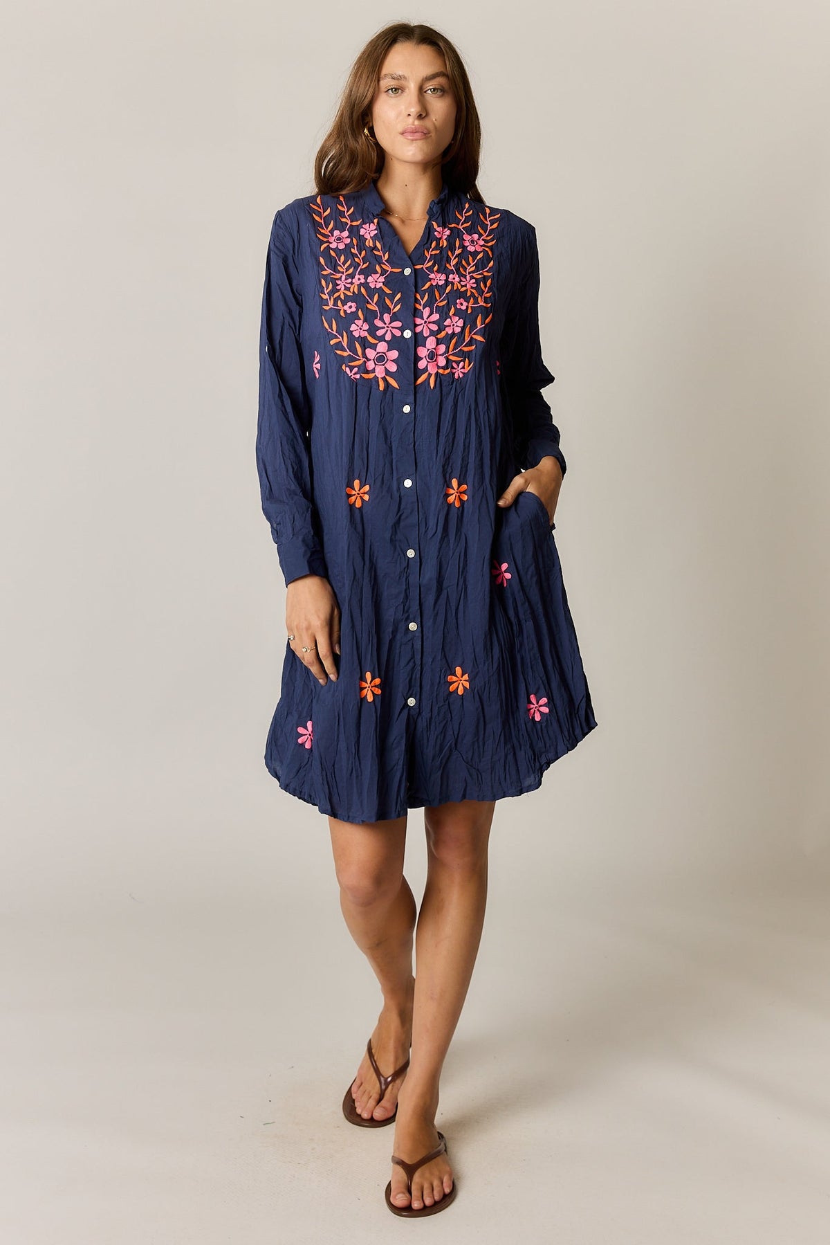 Image of Dresses. Product name - Rubyyaya Sasha Shirtmaker Navy in Navy colour by brand - Rubyyaya