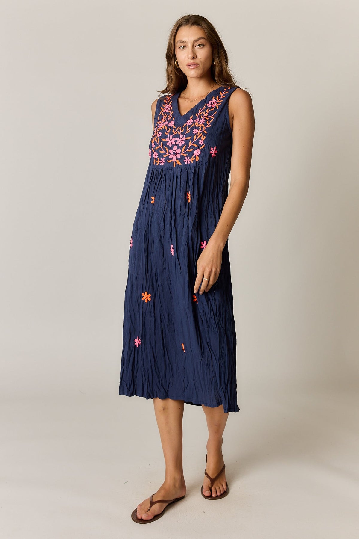 Image of Dresses. Product name - Rubyyaya Sasha Sundress Navy in Navy colour by brand - Rubyyaya