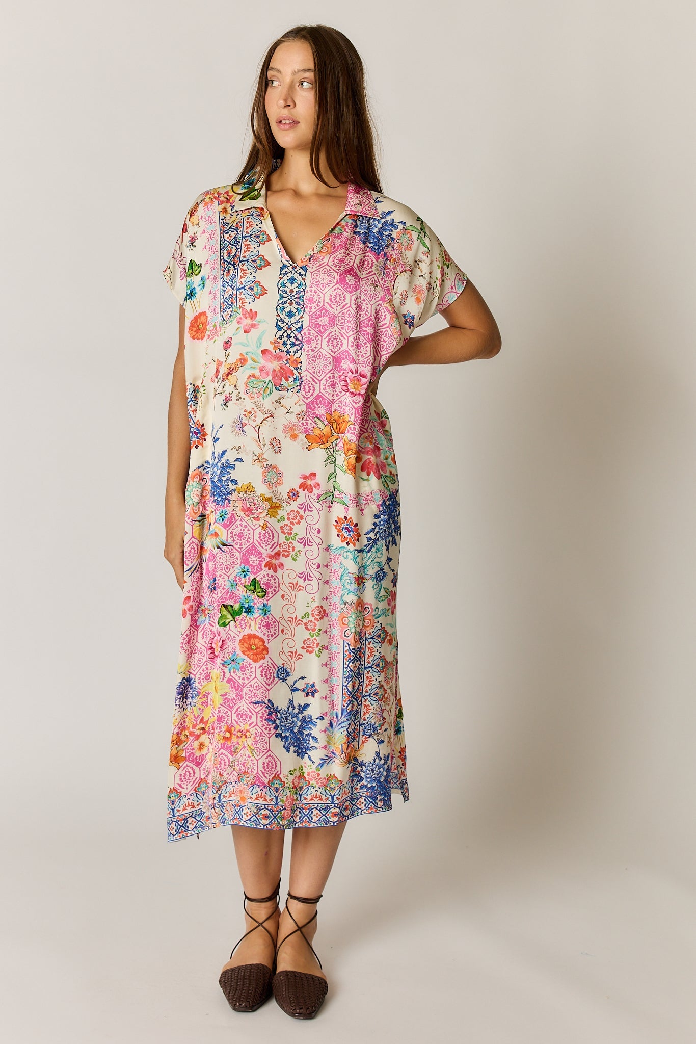 Image of Dresses. Product name - Rubyyaya Songbird Kaftan White in White colour by brand - Rubyyaya