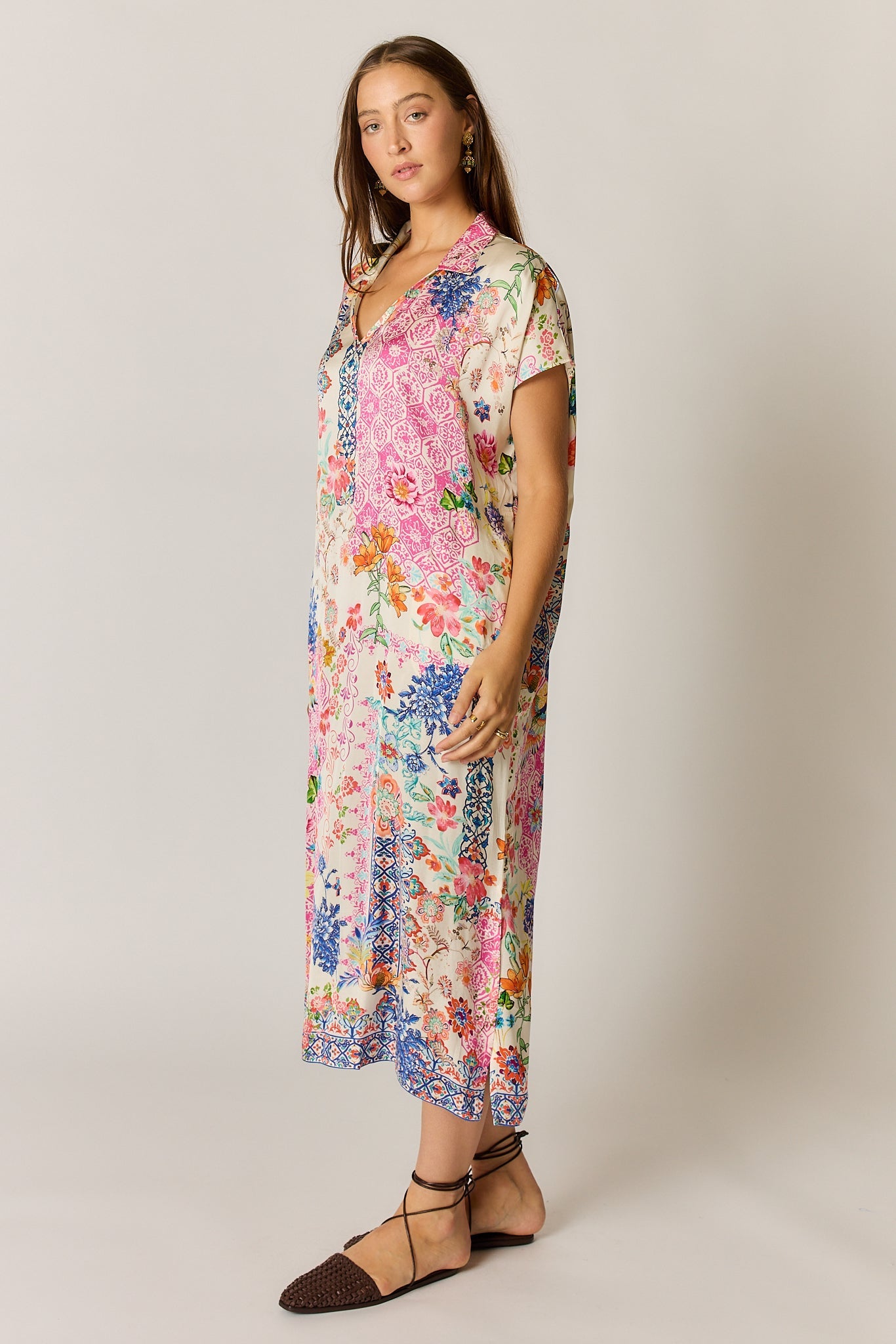 Rubyyaya Songbird Kaftan (White)