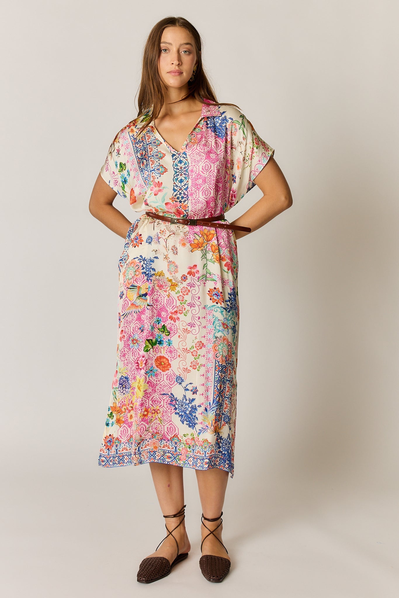 Rubyyaya Songbird Kaftan (White)