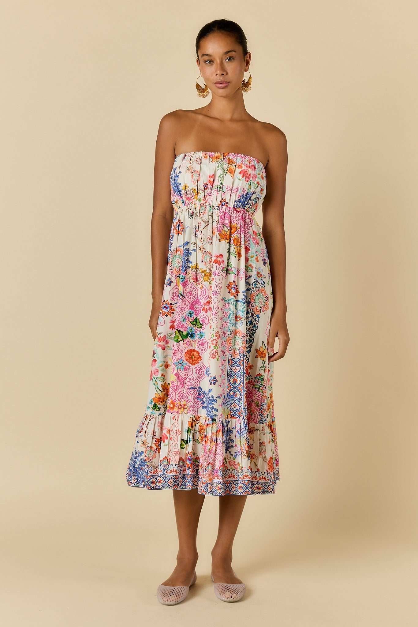 Rubyyaya Songbird Strapless Dress (White)