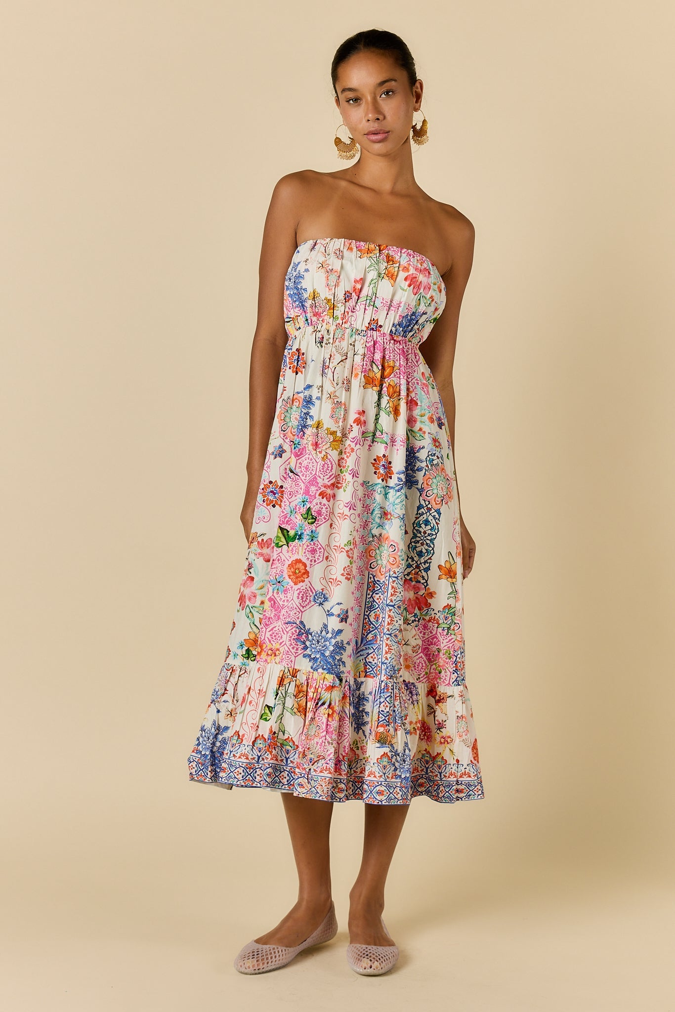 Rubyyaya Songbird Strapless Dress (White)