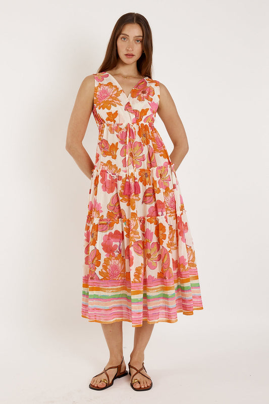 Image of Dresses. Productname: Rubyyaya Sunrise Midi Pink in Pink colour by brand - Rubyyaya