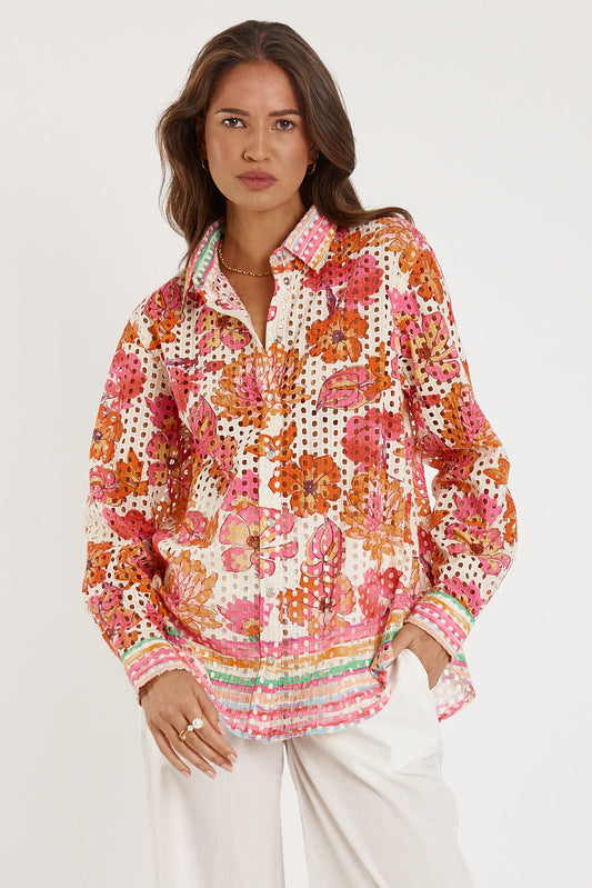 Image of Shirts. Productname: Rubyyaya Sunrise Shirt Pink in Pink colour by brand - Rubyyaya