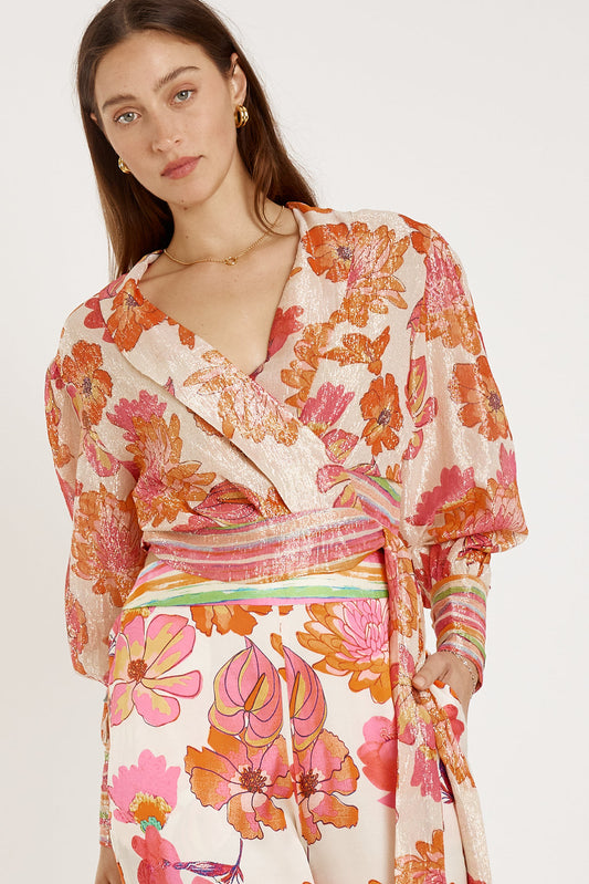 Image of Shirts. Productname: Rubyyaya Sunrise Wrap Shirt Pink in Pink colour by brand - Rubyyaya