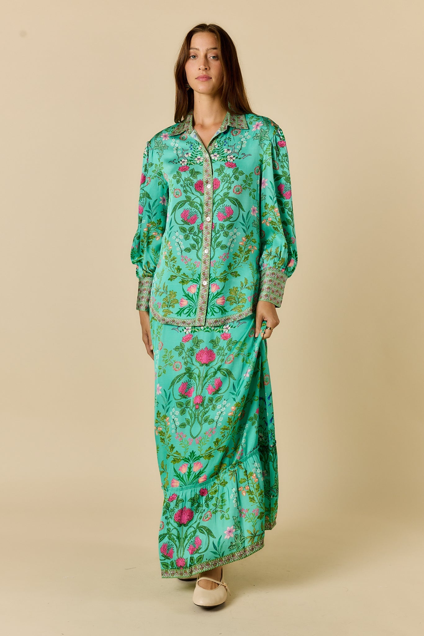 Image of Shirts. Product name - PRE SALE | Rubyyaya Tatiana Shirt Green in Green colour by brand - Rubyyaya