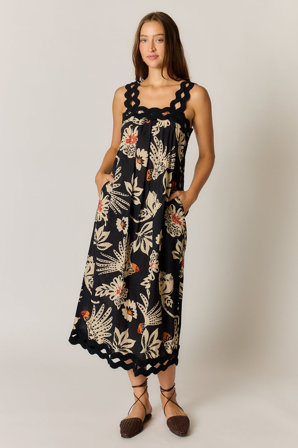 Image of Dresses. Product name - Rubyyaya Tucan Strap Midi Black in Black colour by brand - Rubyyaya