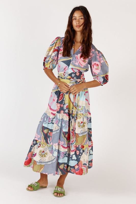 Image of Dresses. Product name - Rubyyaya Udita Maxi Print in Print colour by brand - Rubyyaya