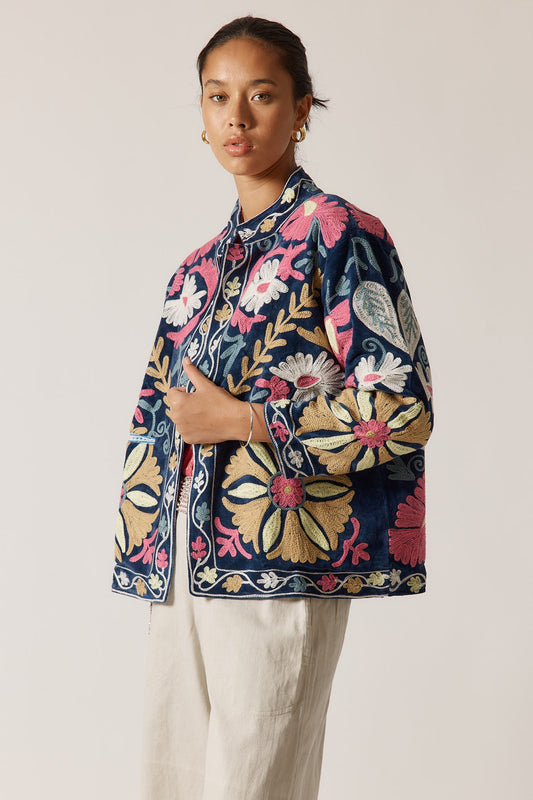 Image of Coats & Jackets. Product name - Rubyyaya Woodstock Jacket Navy in Navy colour by brand - Rubyyaya