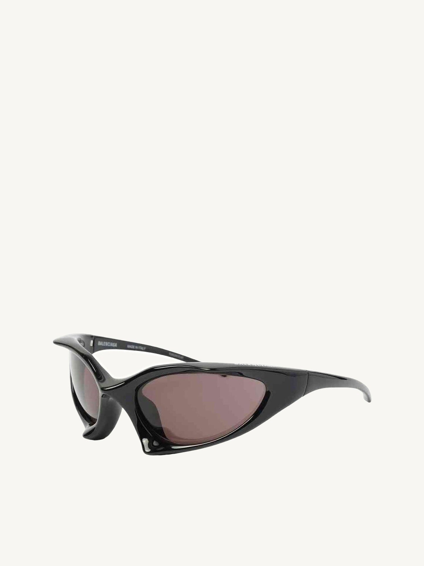 Image of Sunglasses. Product name - Runner Cat Sunglasses in Black colour by brand - BALENCIAGA