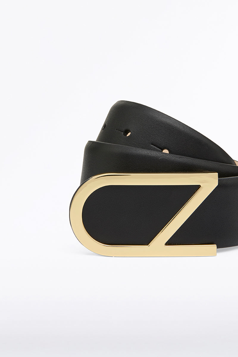 Carla Zampatti Cz Logo Classic Wide Belt (Black)
