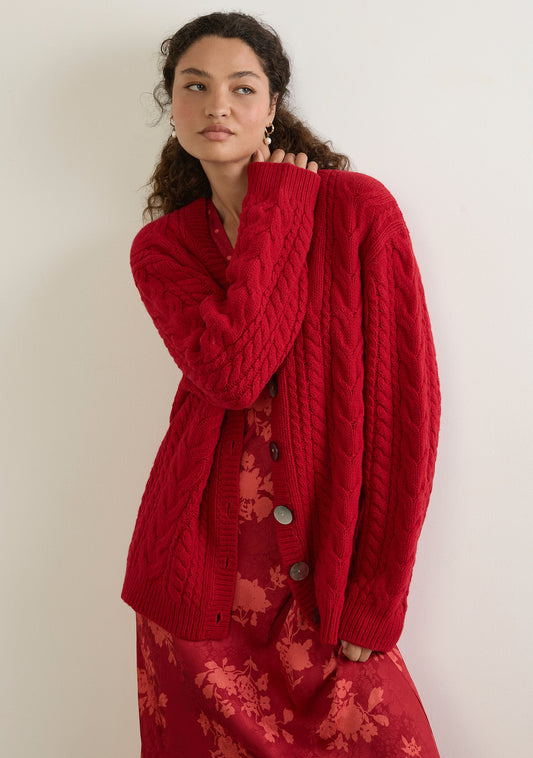 Auguste The Label Zoya Cardigan (Red)