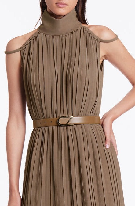 Carla Zampatti Tan Leather Cz Logo Belt (Brown)