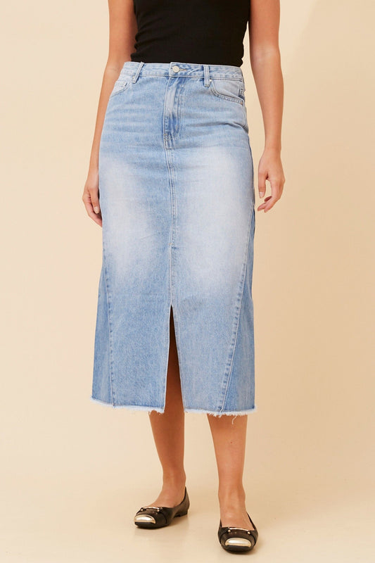 LIZBETH MIDI SKIRT (Denim)
