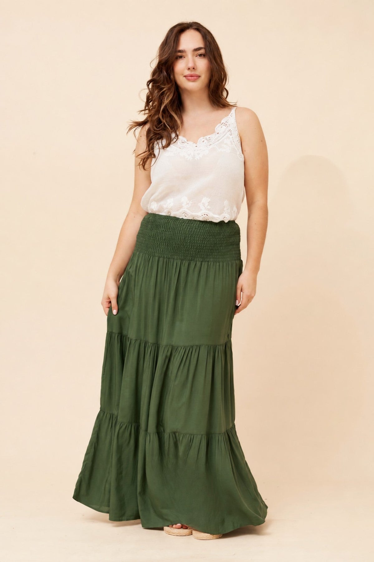 BETTINA SOLID MAXI SKIRT (Black)