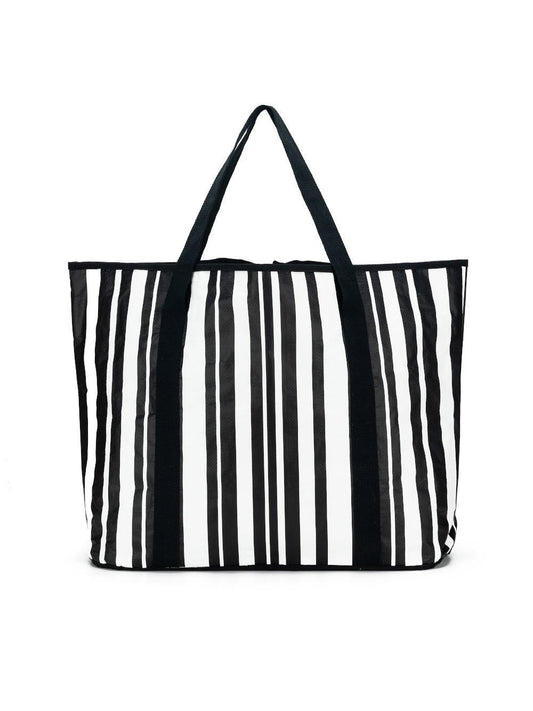 Image of Bags. Product name - Sabbia Beach Bag Large Black Stripe in Black colour by brand - Black Caviar Designs