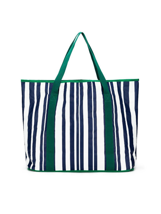 Image of Bags. Product name - Sabbia Beach Bag Large Green Stripe in Green colour by brand - Black Caviar Designs