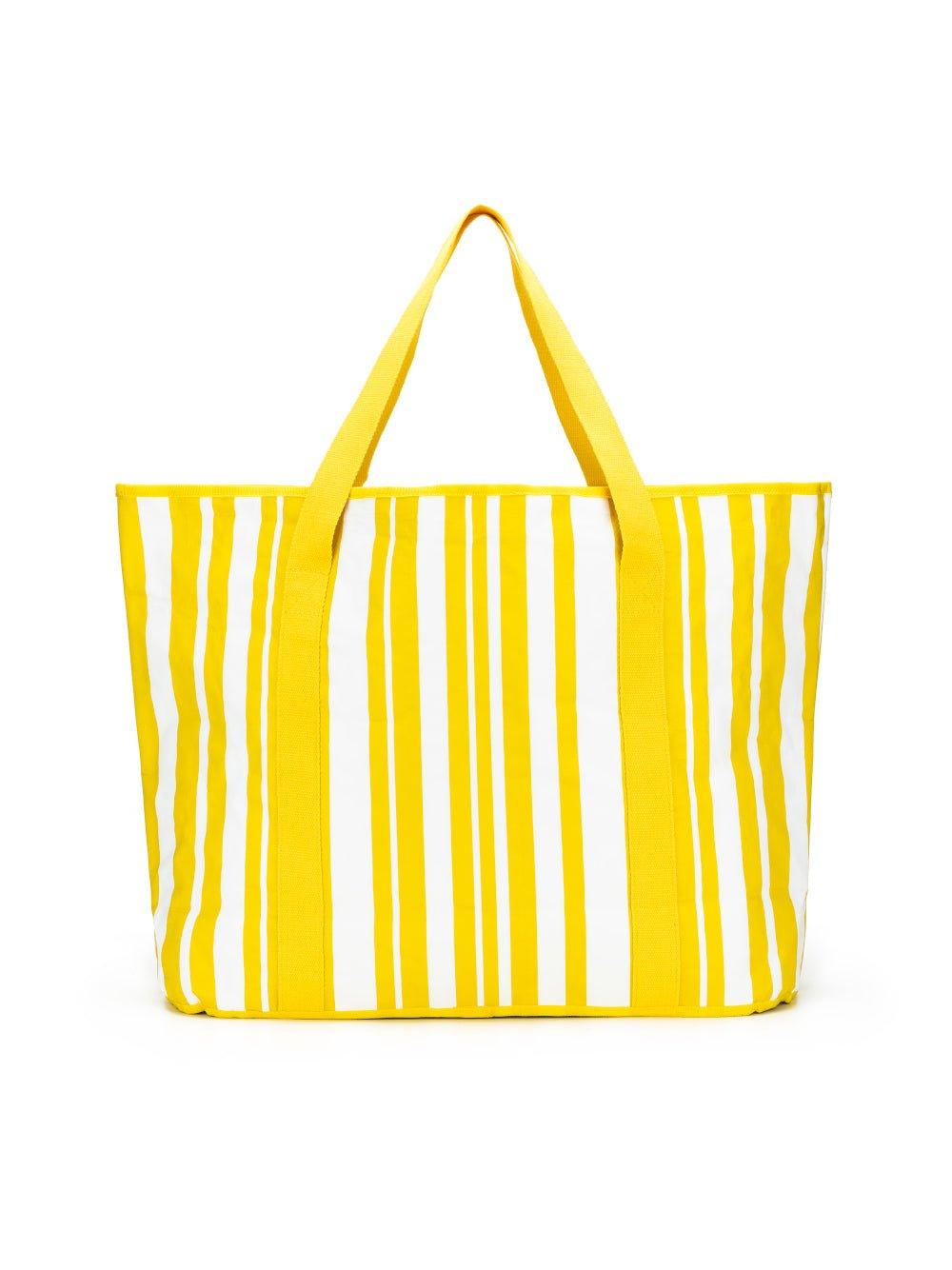 Image of Bags. Product name - Sabbia Beach Bag Large Yellow Stripe in Yellow colour by brand - Black Caviar Designs