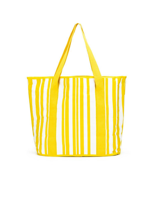 Image of Bags. Product name - Sabbia Beach Bag Small Yellow Stripe in Yellow colour by brand - Black Caviar Designs