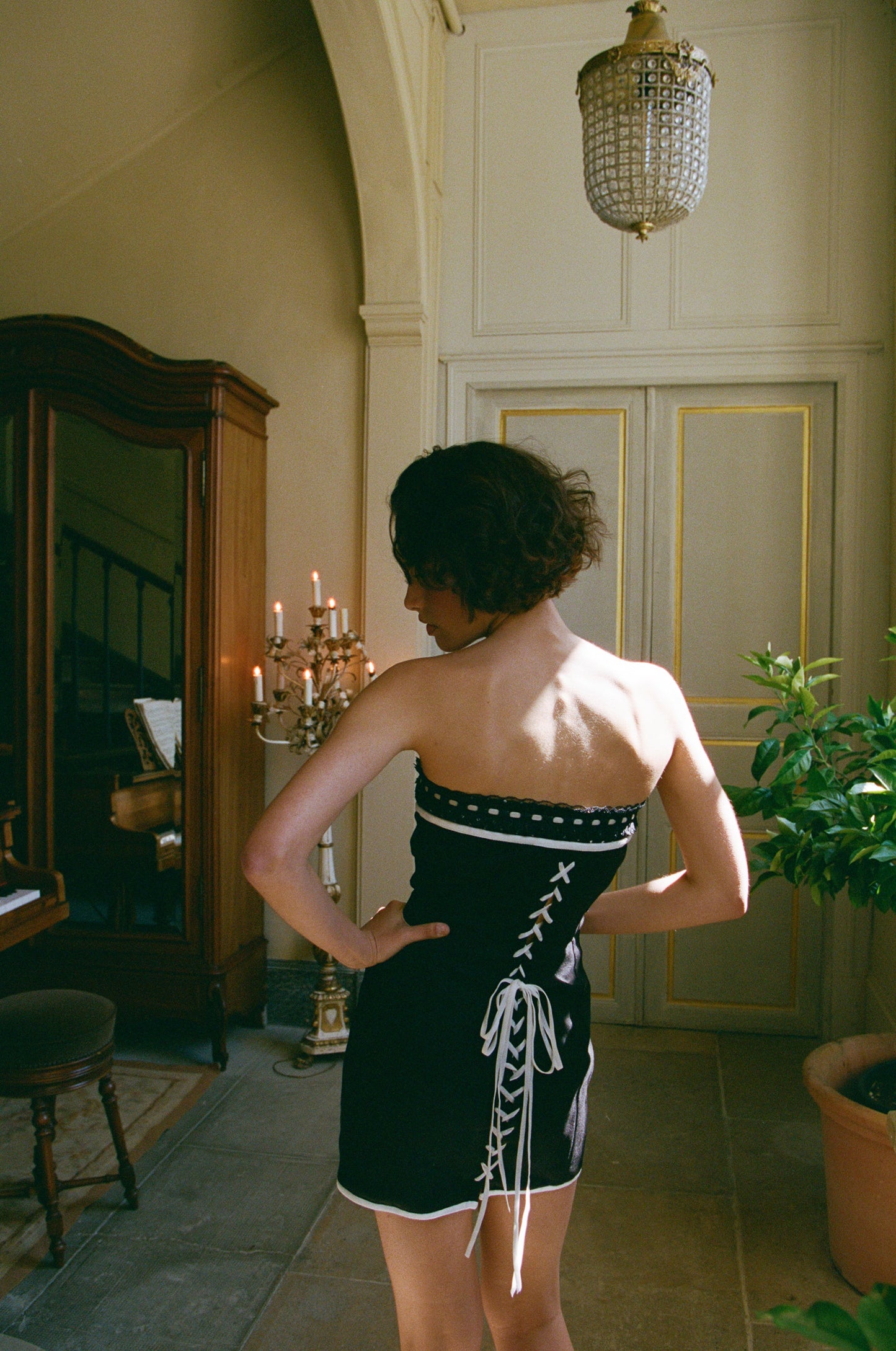Sabrin Dress (Black Polka Dot)