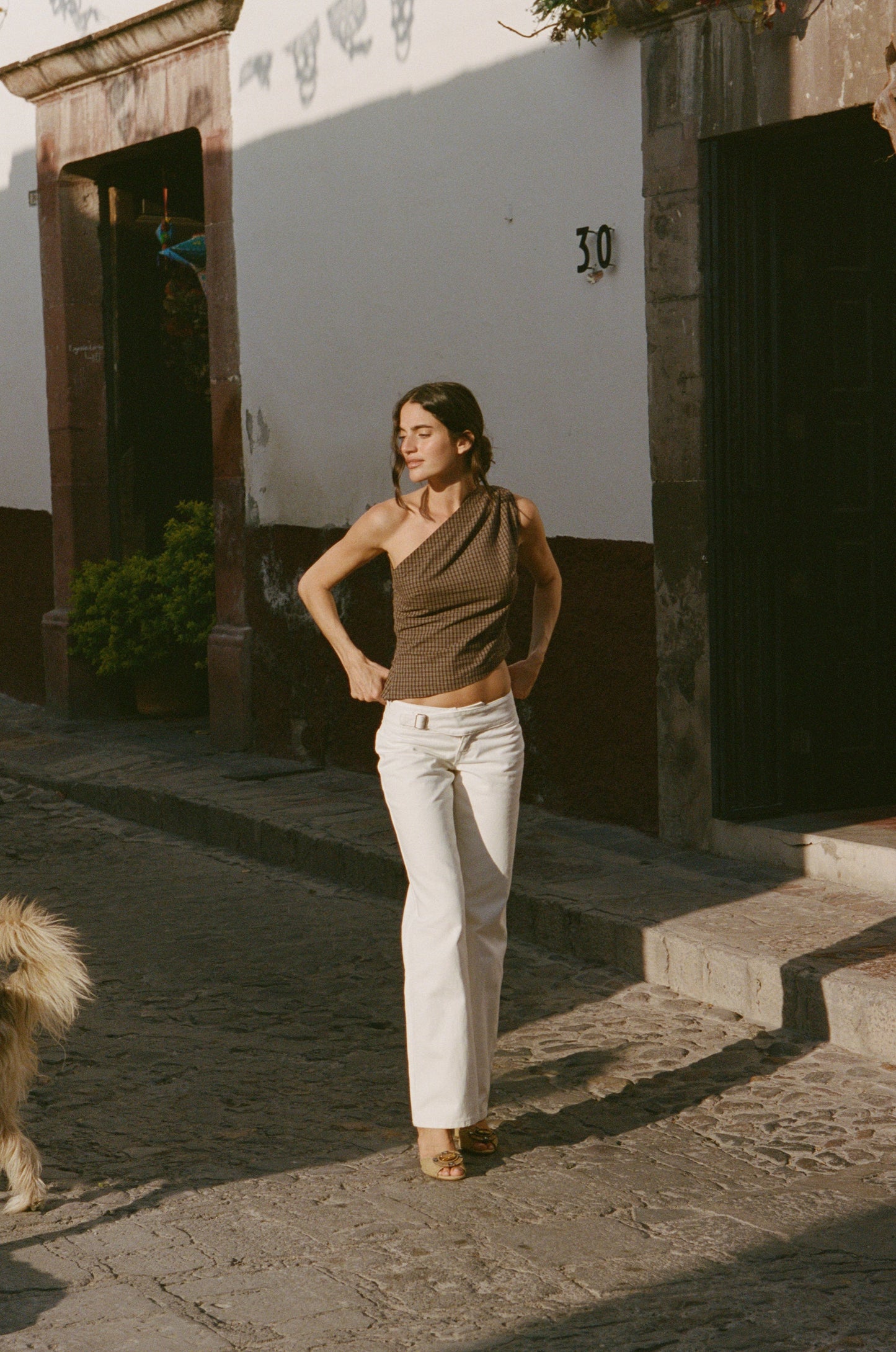 Image of Jeans. Product name - Sadie Jeans in White colour by brand - With Jéan