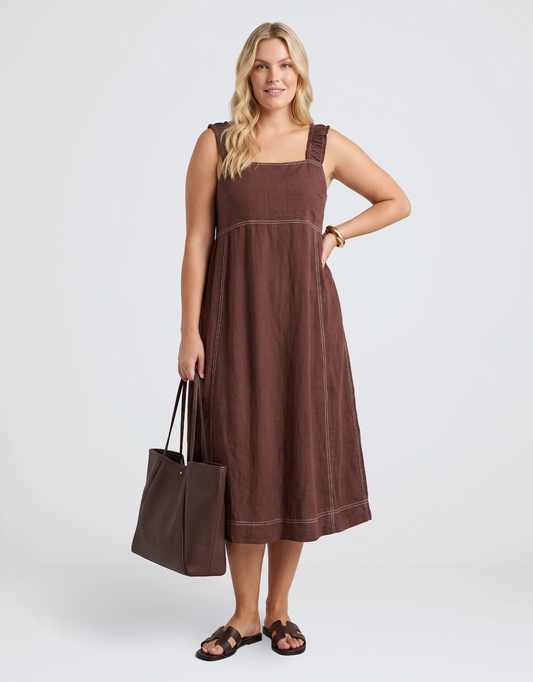 Foxwood Sage Dress (Chocolate)